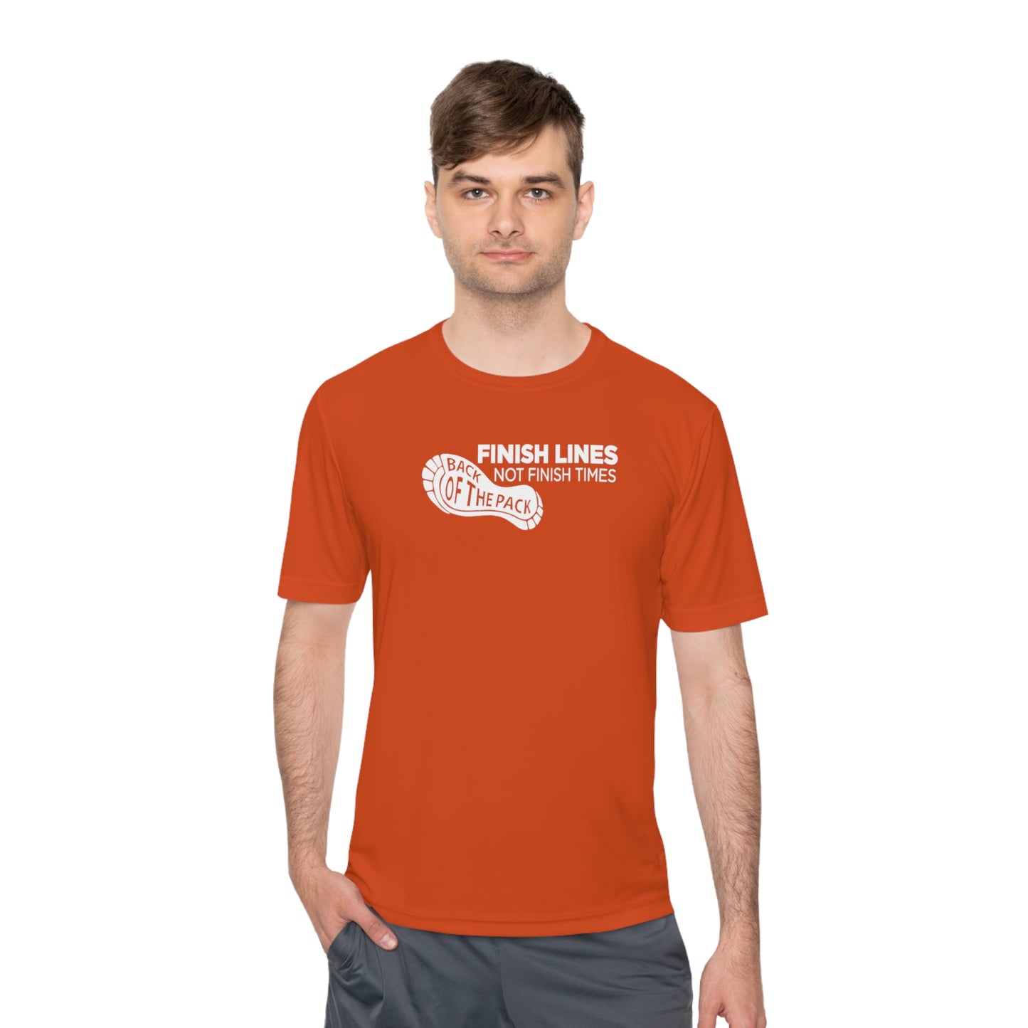 Back of the pack slogan Unisex Moisture Wicking Tee