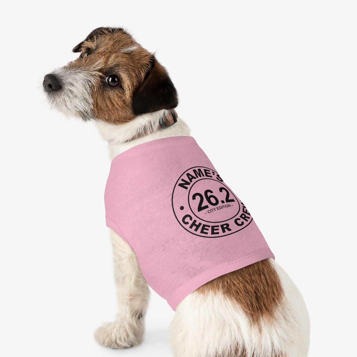 Cheer Crew Pet Tank Top | Personalized Dog Apparel for Runners, Active Pets, Gifts for Pet Lovers, Marathon Support