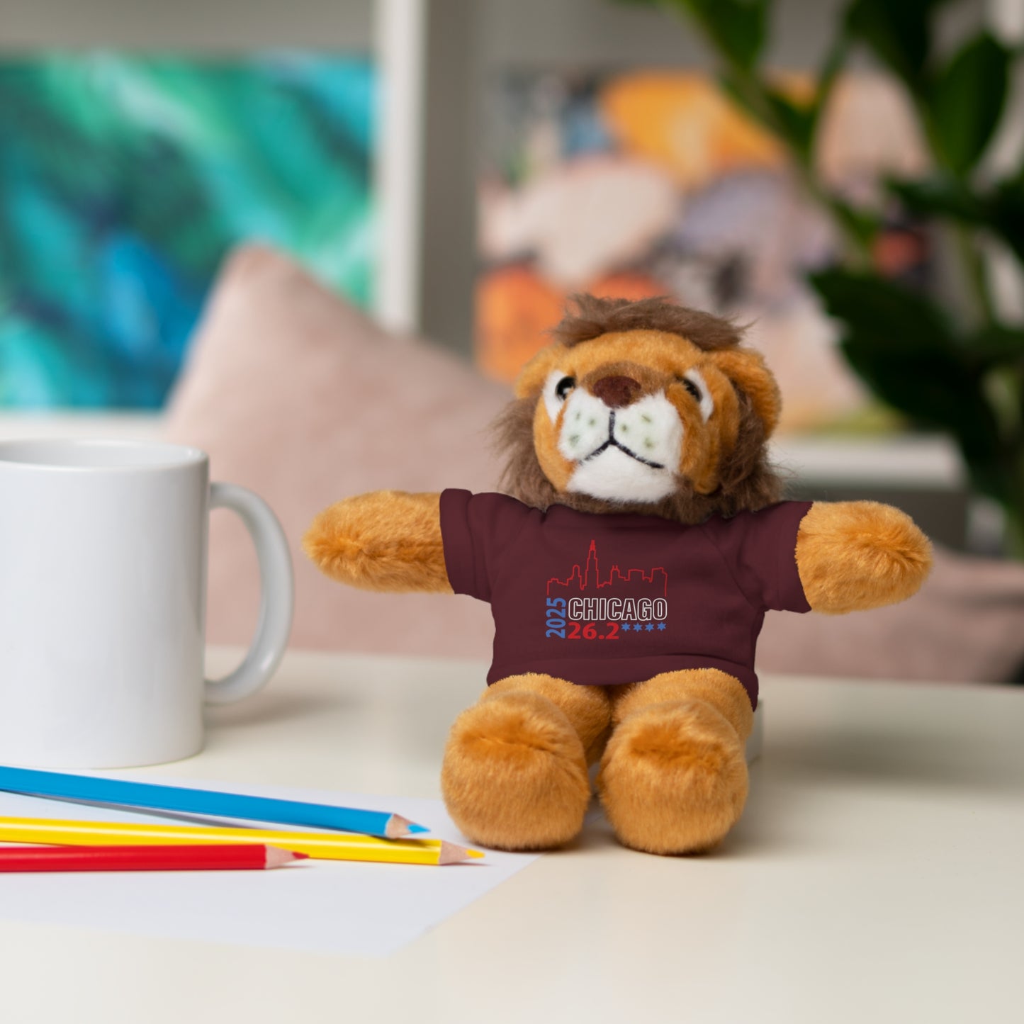Chicago Marathon Finishers Stuffed Bear, Personalized Gift, Collector's Item, Cute Prize for Kids, Teddy Bear with Tee