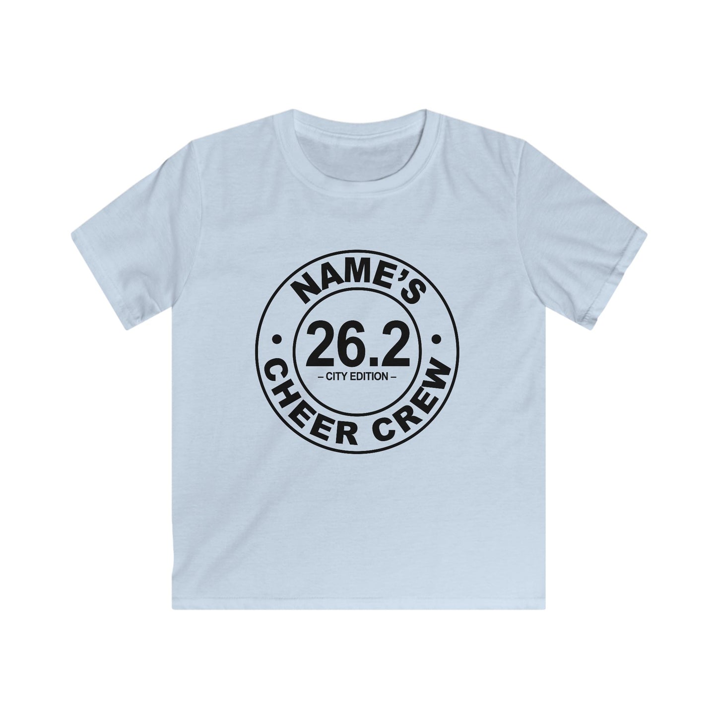 Personalized Kids Cheer Crew Tee - Ideal for Runners, Gifts for Sports Events, Running Fan Merchandise, Youth Apparel, Birthday Gift
