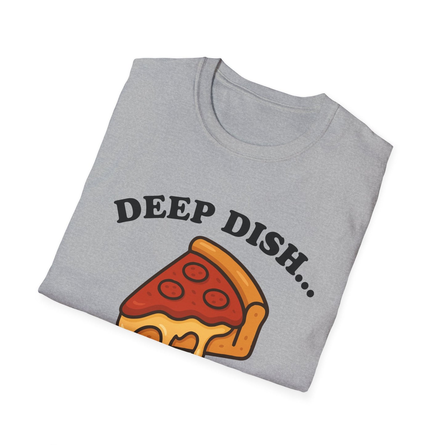 Funny Chicago Deep Dish Running T-Shirt, Unisex Tee, Foodie Apparel, BBQ Gift, Summer Top, Comfy Casual Wear