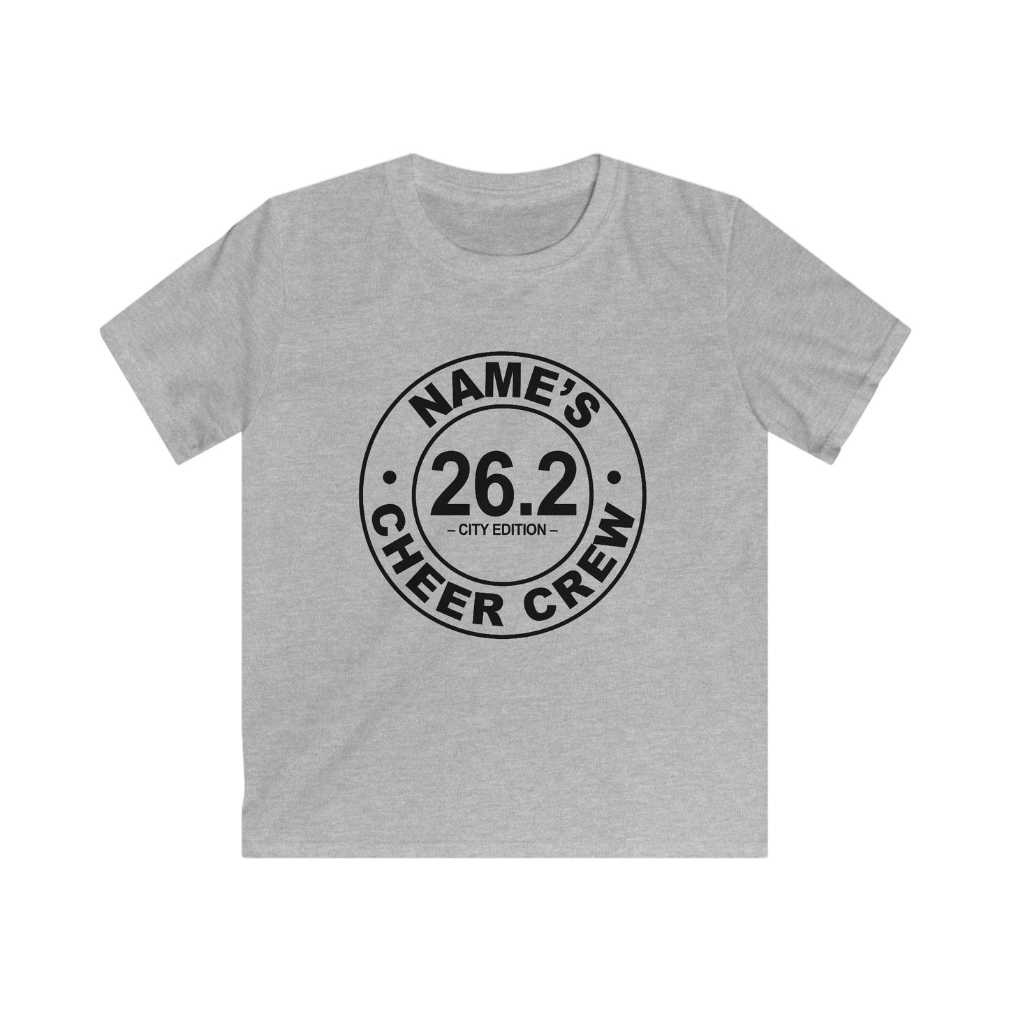 Personalized Kids Cheer Crew Tee - Ideal for Runners, Gifts for Sports Events, Running Fan Merchandise, Youth Apparel, Birthday Gift