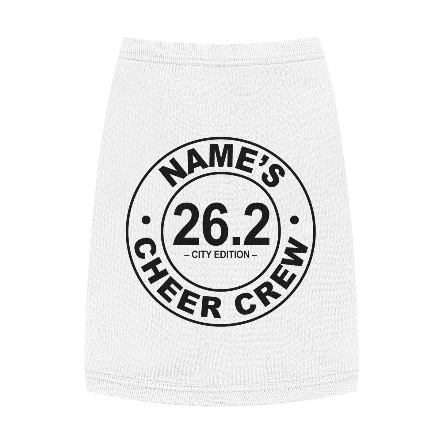 Cheer Crew Pet Tank Top | Personalized Dog Apparel for Runners, Active Pets, Gifts for Pet Lovers, Marathon Support