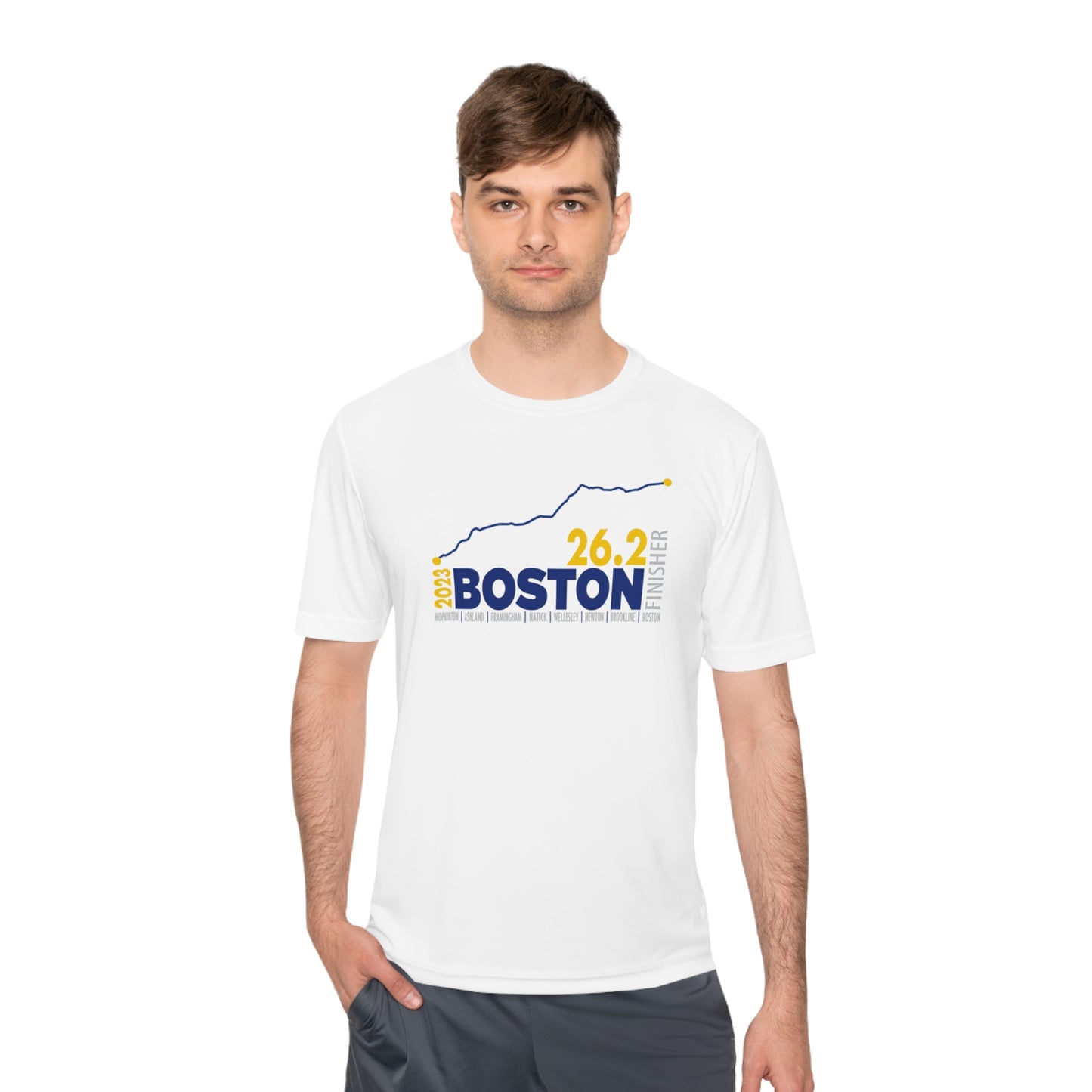 26.2 Boston 2023 finisher Unisex Moisture Wicking Tee