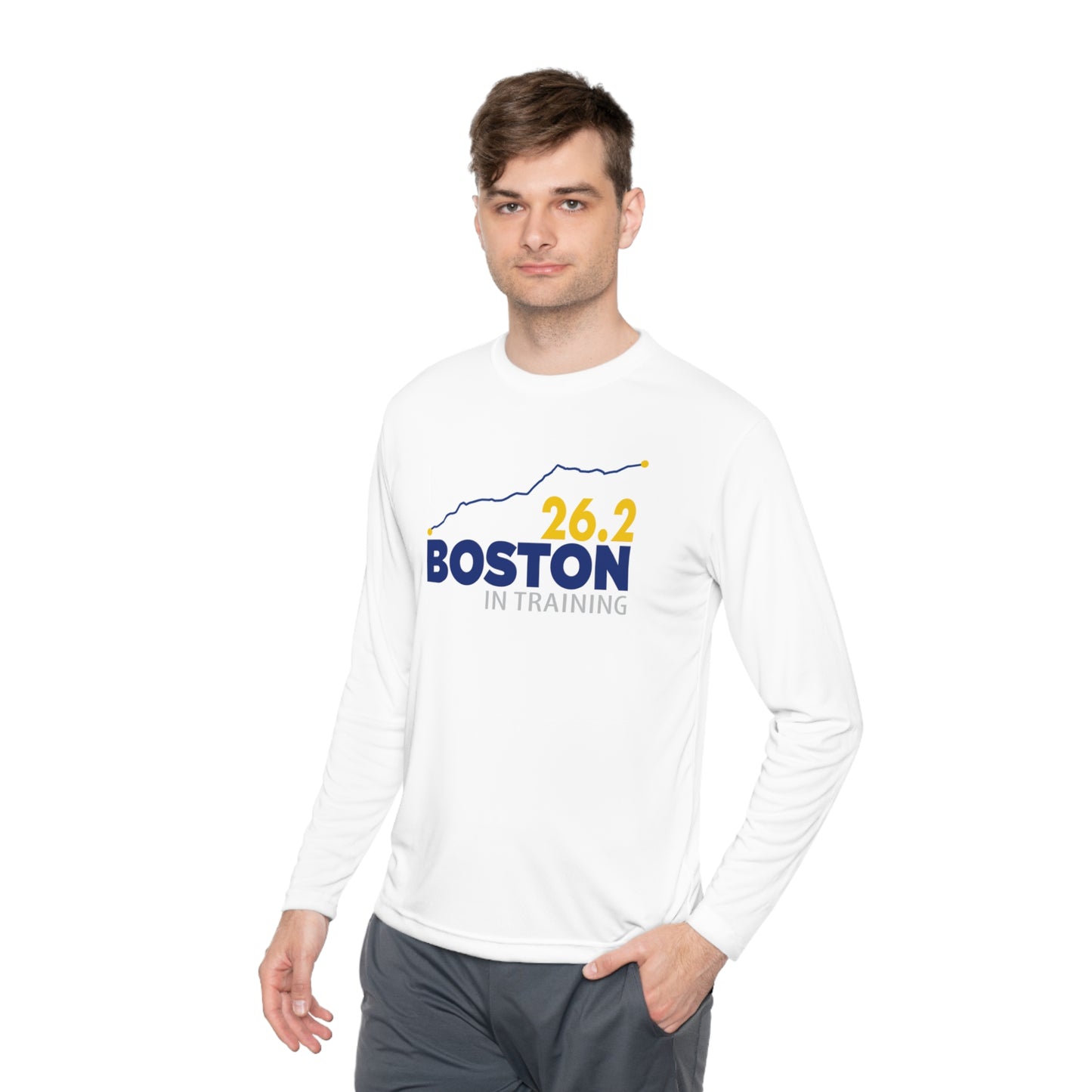 Boston 26.2 in training- Unisex Lightweight Long Sleeve Tee