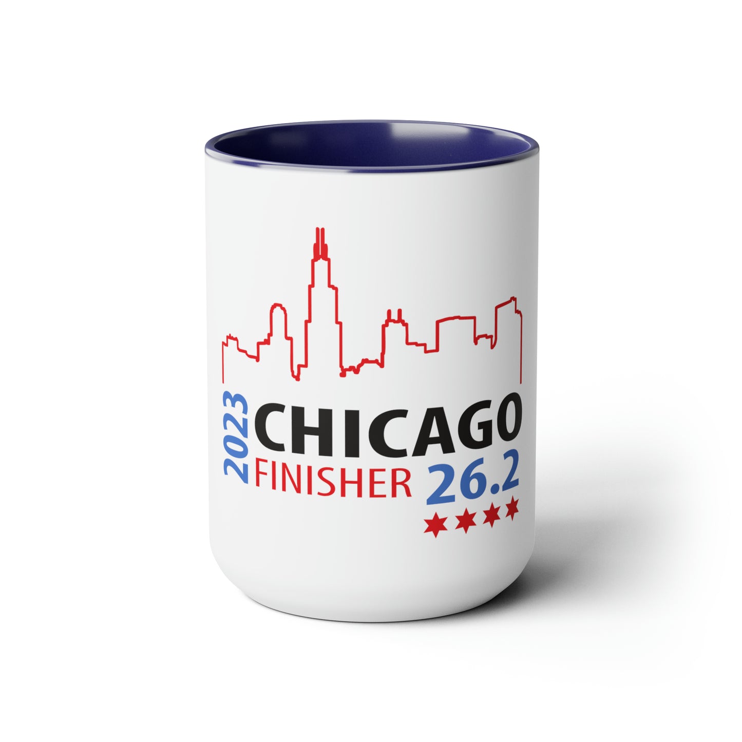 Chicago 26.2 2023 Finisher Two-Tone Coffee Mugs, 15oz