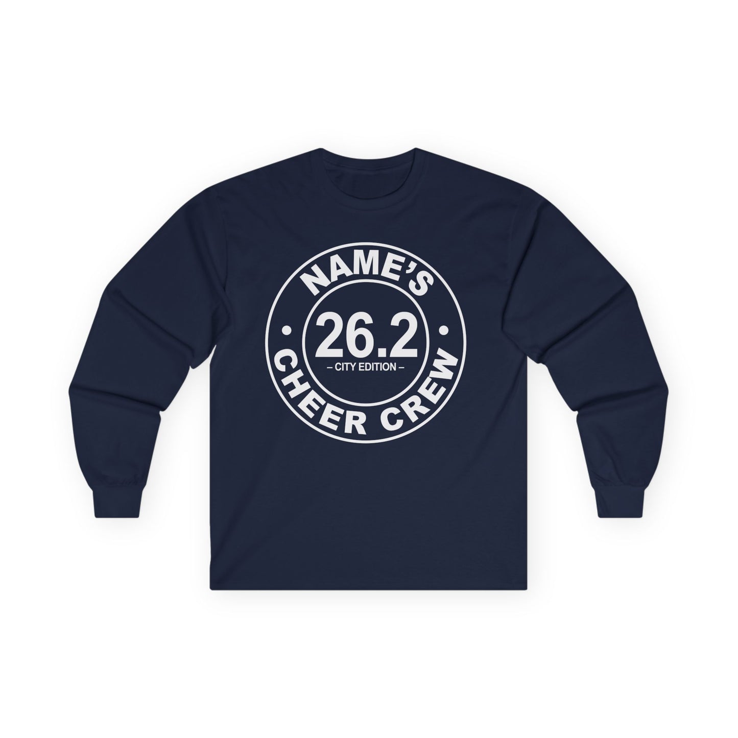 Personalized Long Sleeve Tee for Marathon Enthusiasts, Running Gear, Cheer Crew Shirt, Custom Name Gift, Activewear for Runners