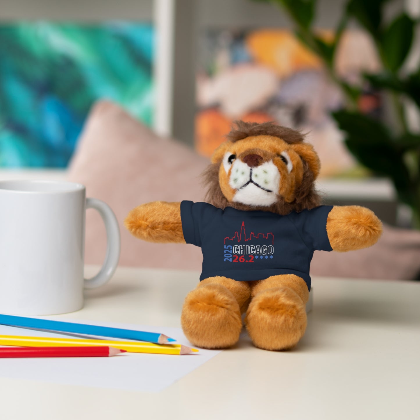 Chicago Marathon Finishers Stuffed Bear, Personalized Gift, Collector's Item, Cute Prize for Kids, Teddy Bear with Tee