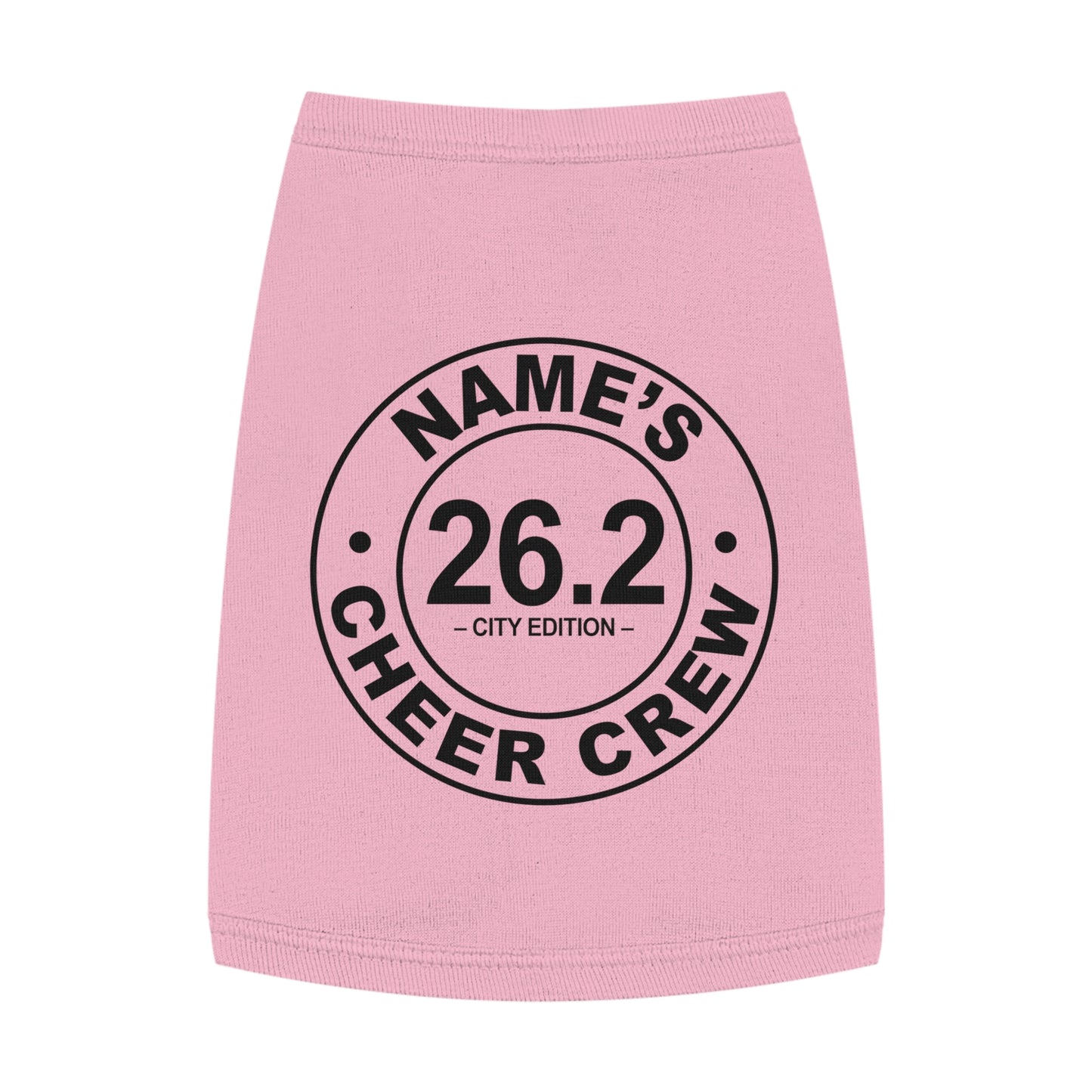 Cheer Crew Pet Tank Top | Personalized Dog Apparel for Runners, Active Pets, Gifts for Pet Lovers, Marathon Support