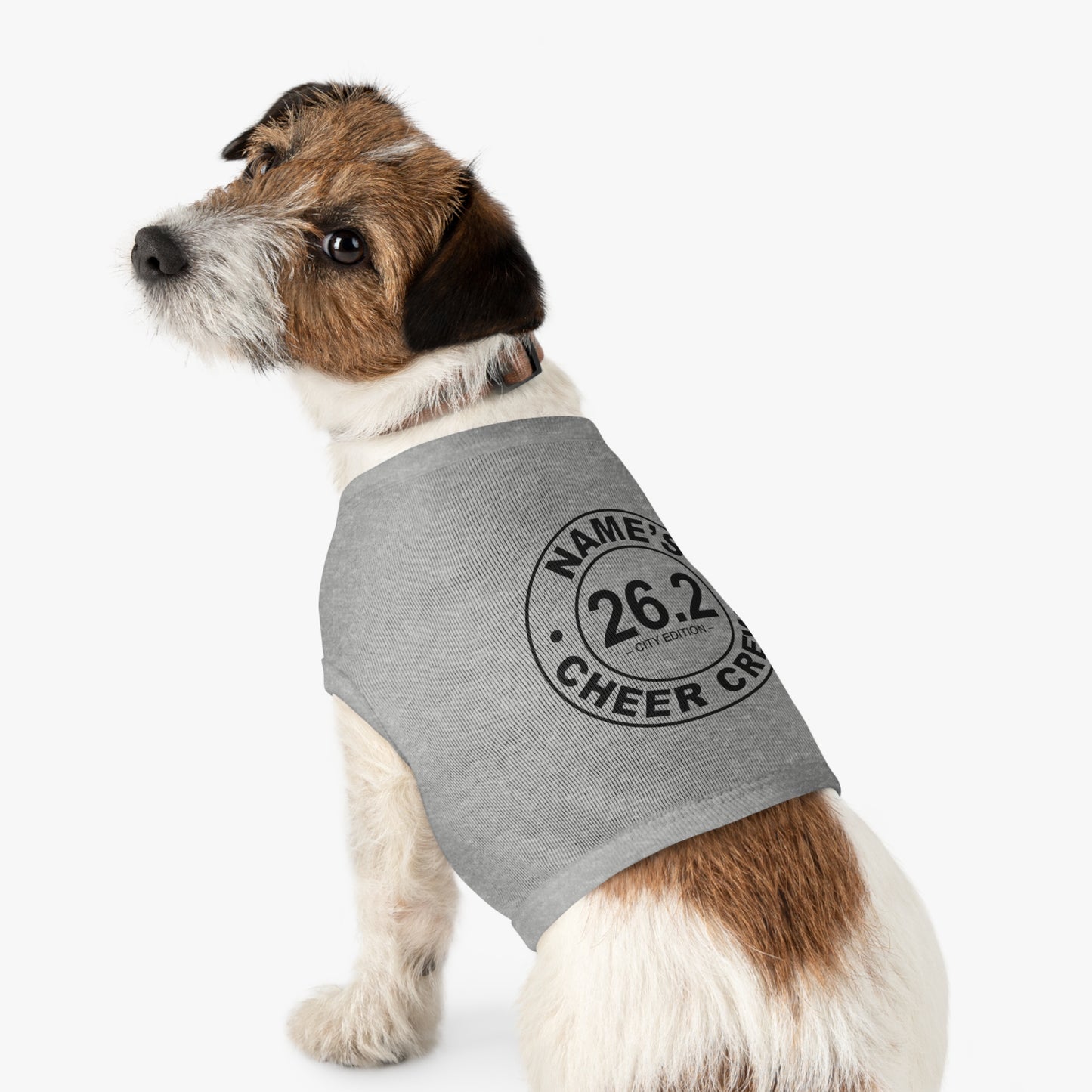 Cheer Crew Pet Tank Top | Personalized Dog Apparel for Runners, Active Pets, Gifts for Pet Lovers, Marathon Support