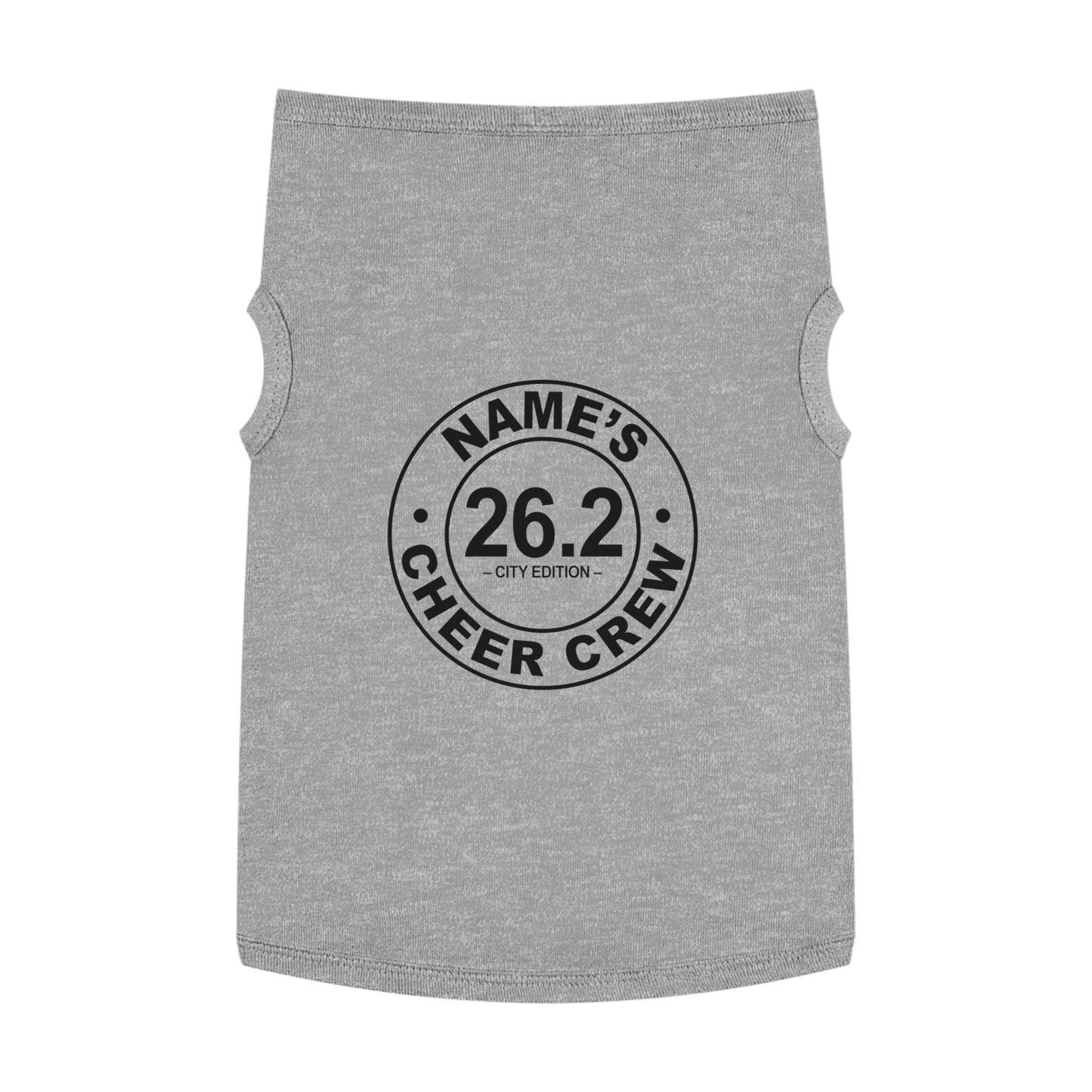Cheer Crew Pet Tank Top | Personalized Dog Apparel for Runners, Active Pets, Gifts for Pet Lovers, Marathon Support
