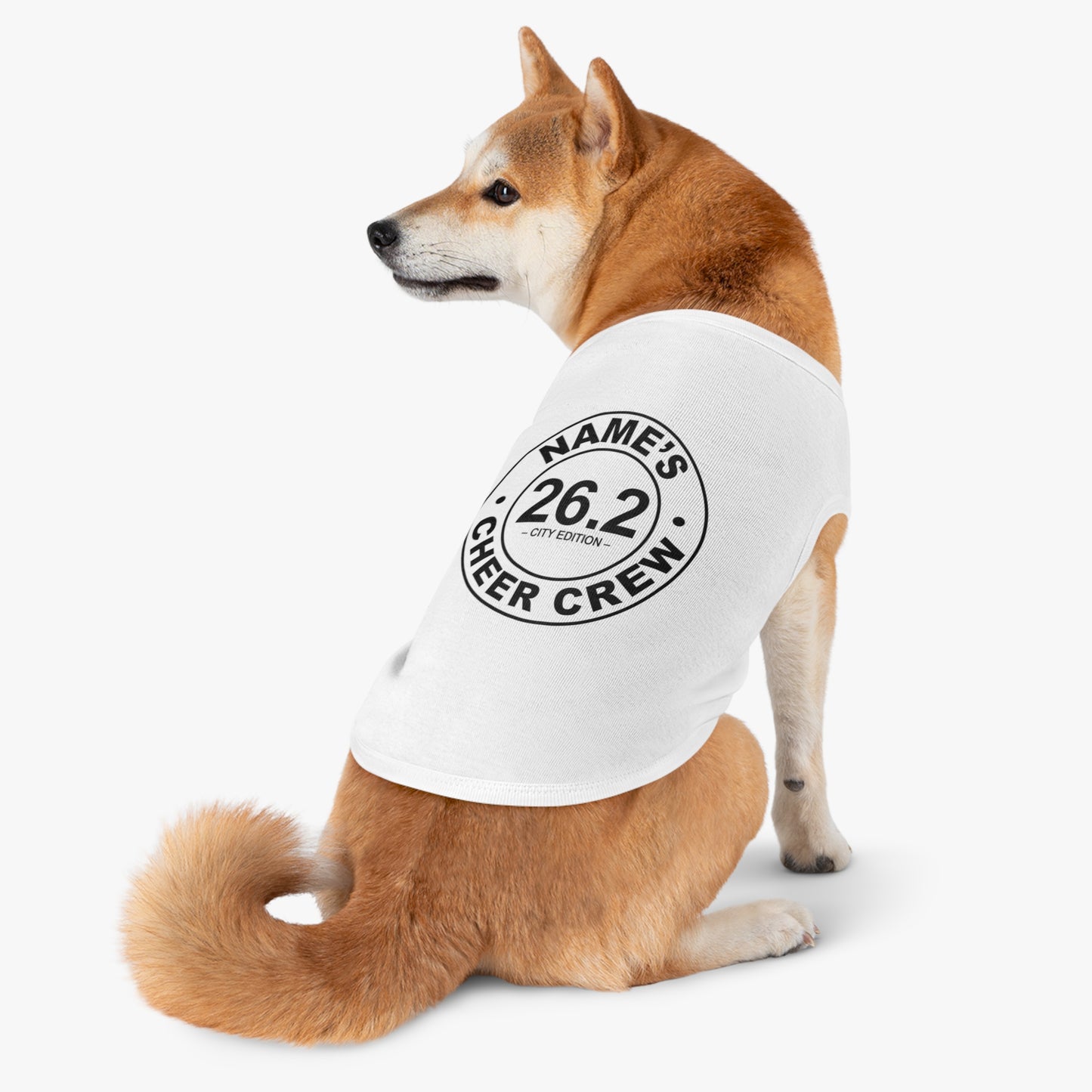 Cheer Crew Pet Tank Top | Personalized Dog Apparel for Runners, Active Pets, Gifts for Pet Lovers, Marathon Support