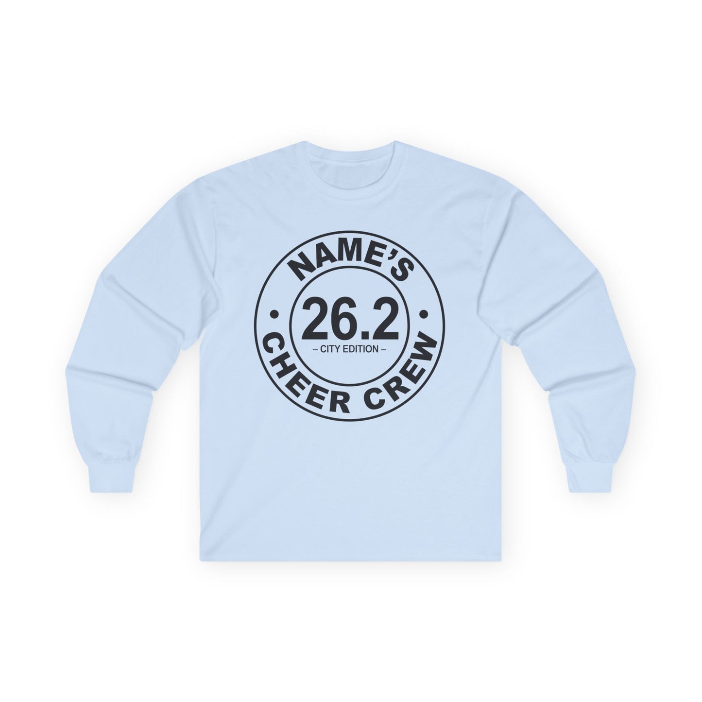 Personalized Long Sleeve Tee for Marathon Enthusiasts, Running Gear, Cheer Crew Shirt, Custom Name Gift, Activewear for Runners