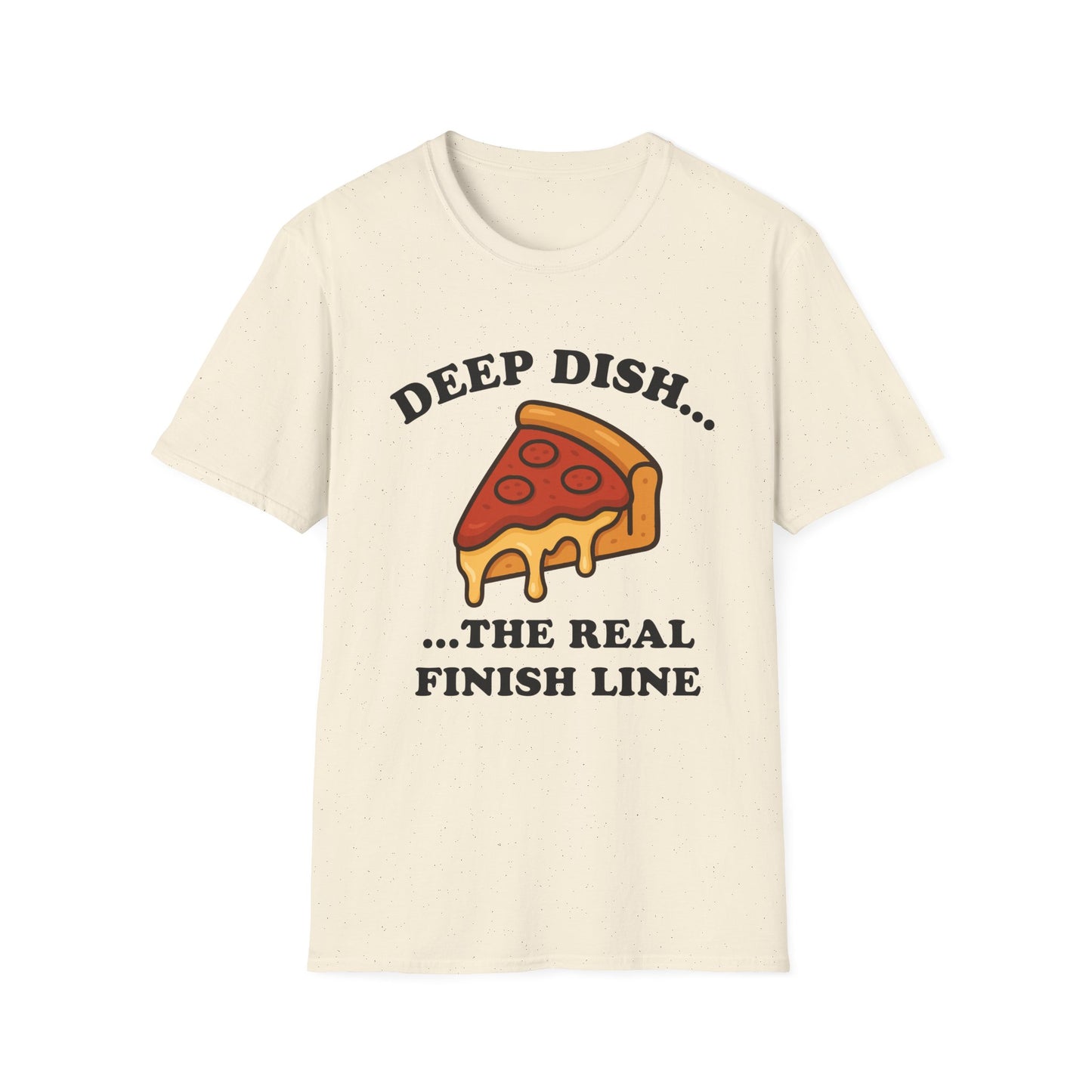 Funny Chicago Deep Dish Running T-Shirt, Unisex Tee, Foodie Apparel, BBQ Gift, Summer Top, Comfy Casual Wear