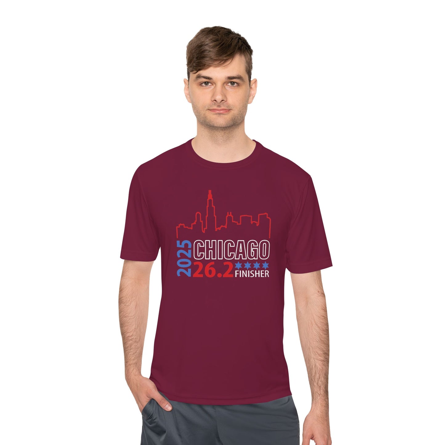2025 Chicago 26.2 Finisher Tee, Unisex Moisture Wicking Shirt, Running Gear, Sportswear, Gift for Runners, Marathon Training Apparel