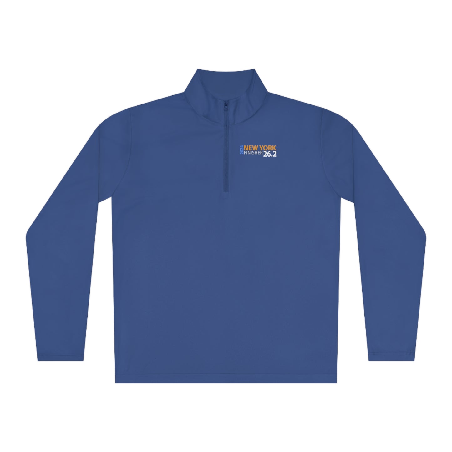 2024 NYC Finisher Unisex Quarter-Zip Pullover-Runs Large Check Size chart
