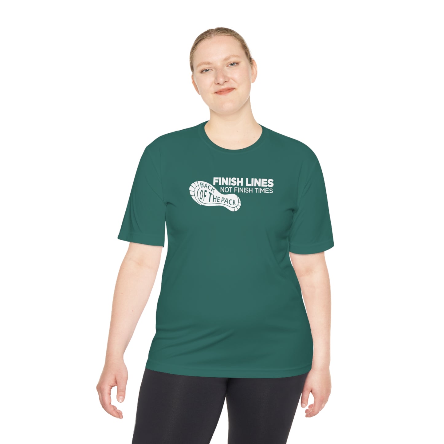Back of the pack slogan Unisex Moisture Wicking Tee