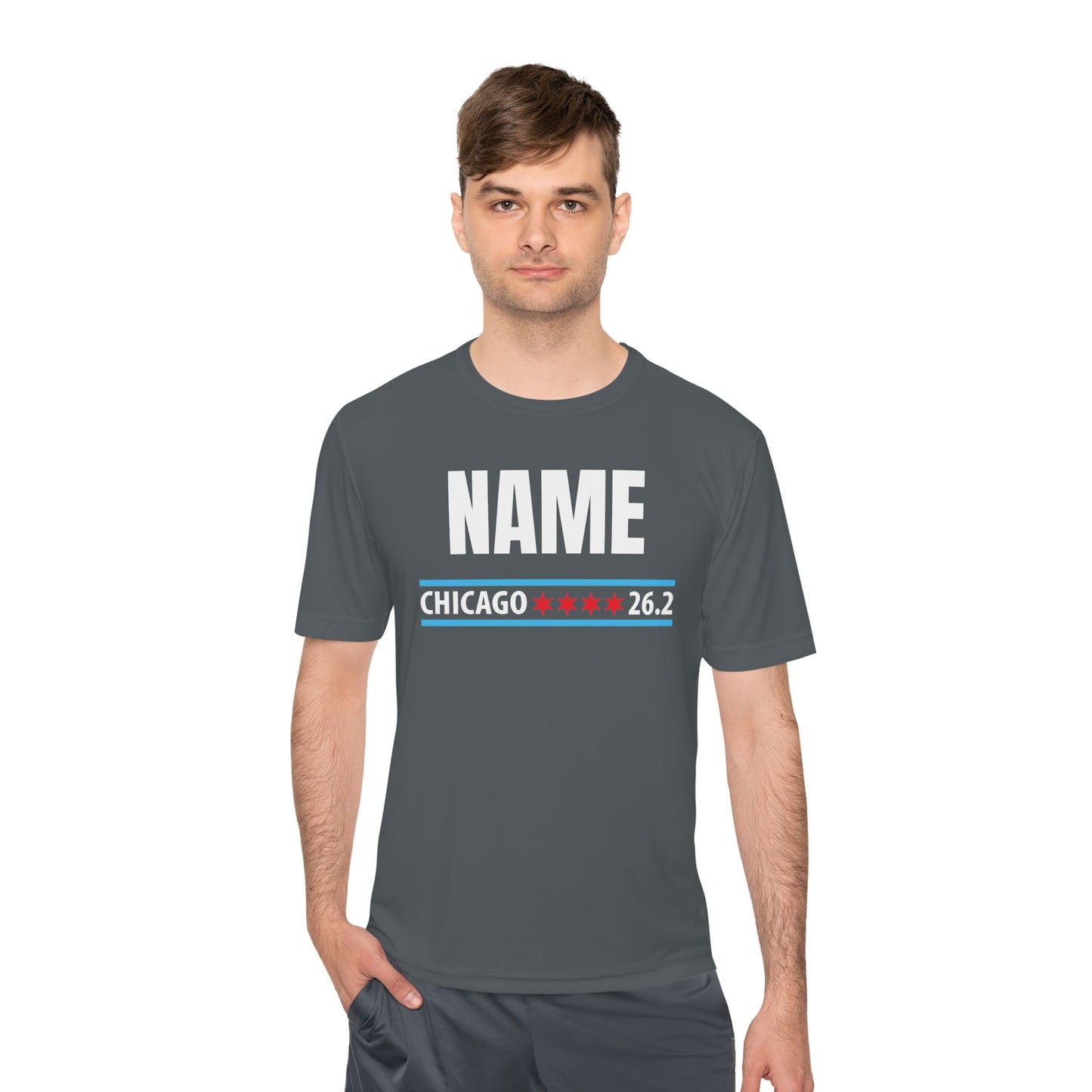 Customizable Chicago Marathon Moisture Wicking Tee, Running Shirt, Gift for Runners, Sports Apparel, Marathon Shirt, Fitness Gift