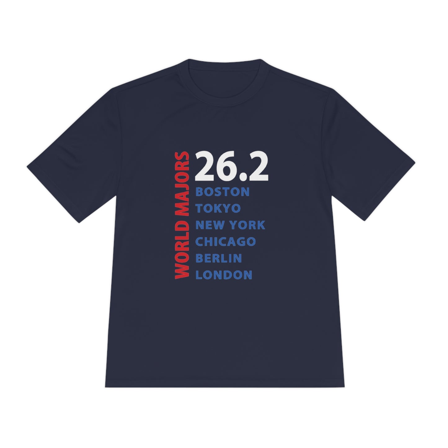 Marathon Majors List Unisex Moisture Wicking Tee