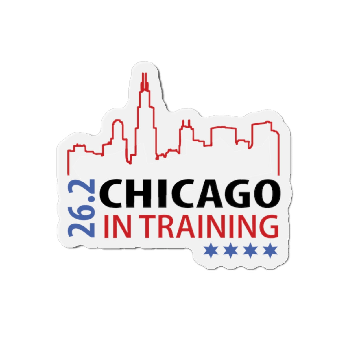 Chicago 26.2 in training Die-Cut Magnets