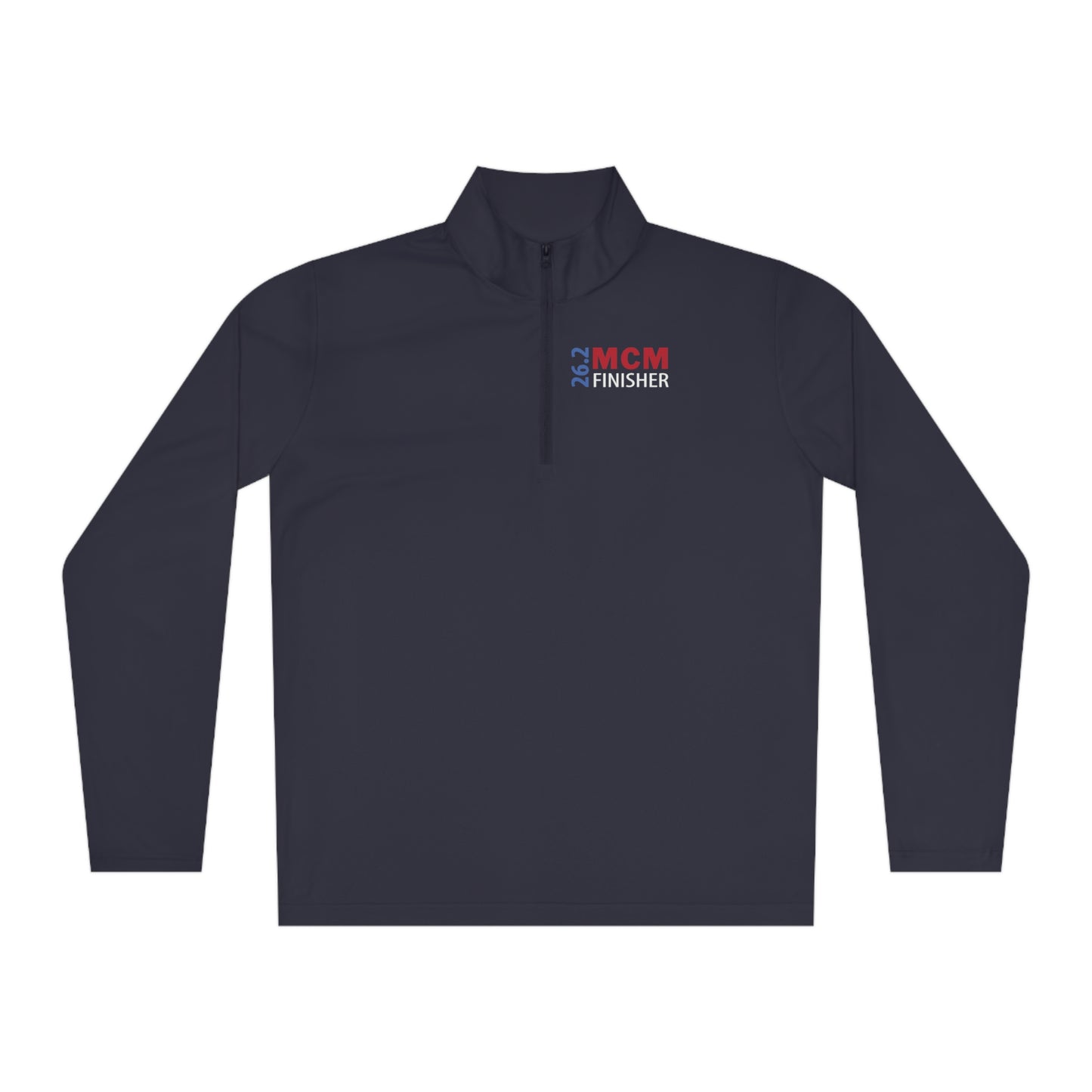 2024 MCM Finisher Unisex Quarter-Zip Pullover-Runs Large Check Size chart
