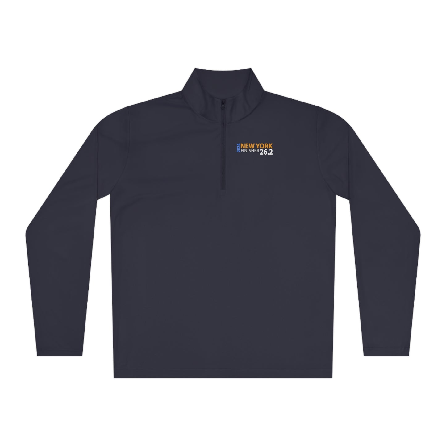 2024 NYC Finisher Unisex Quarter-Zip Pullover-Runs Large Check Size chart
