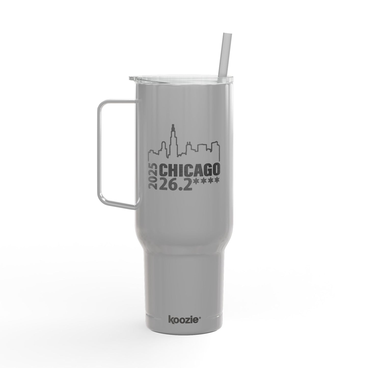 2025 Chicago 26.2 Engraved Insulated Tumbler, 40oz Travel Mug, Personalized Drink Container for Hot & Cold Beverages, Great for Gifts & Outdoors