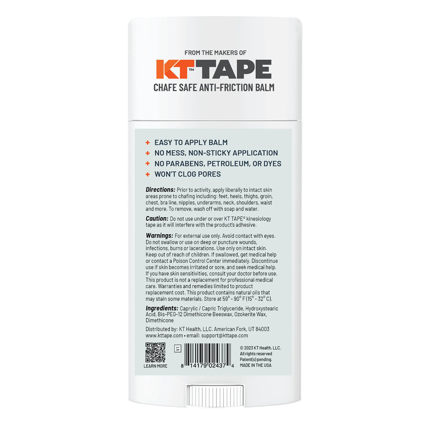 KT Health Chafe Safe™ Anti-Friction Balm
