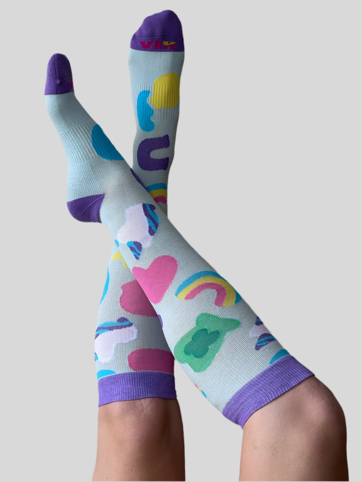 Sweet Rainbow Compression Socks