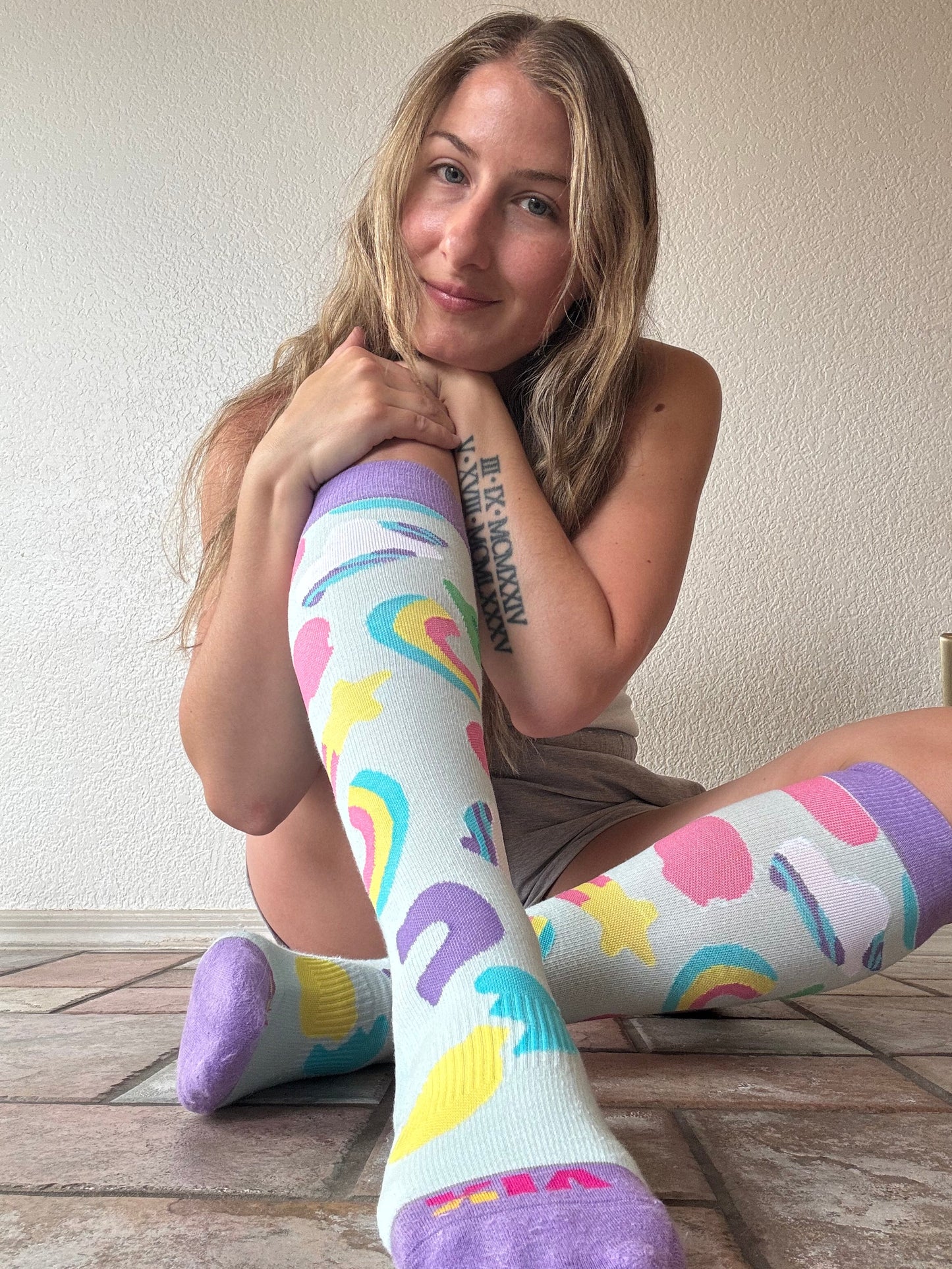 Sweet Rainbow Compression Socks