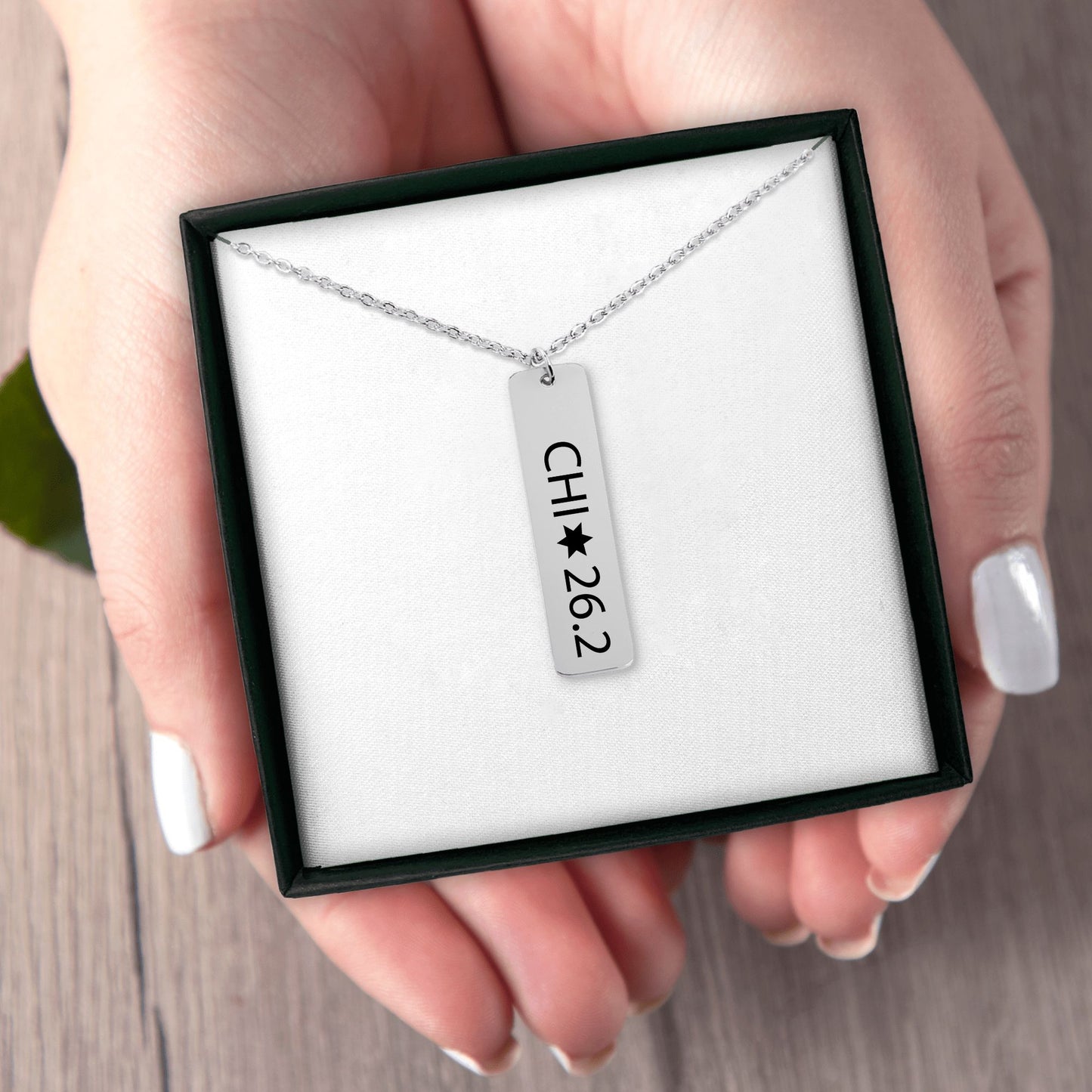 Chicago 26.2 Vertical Bar Necklace