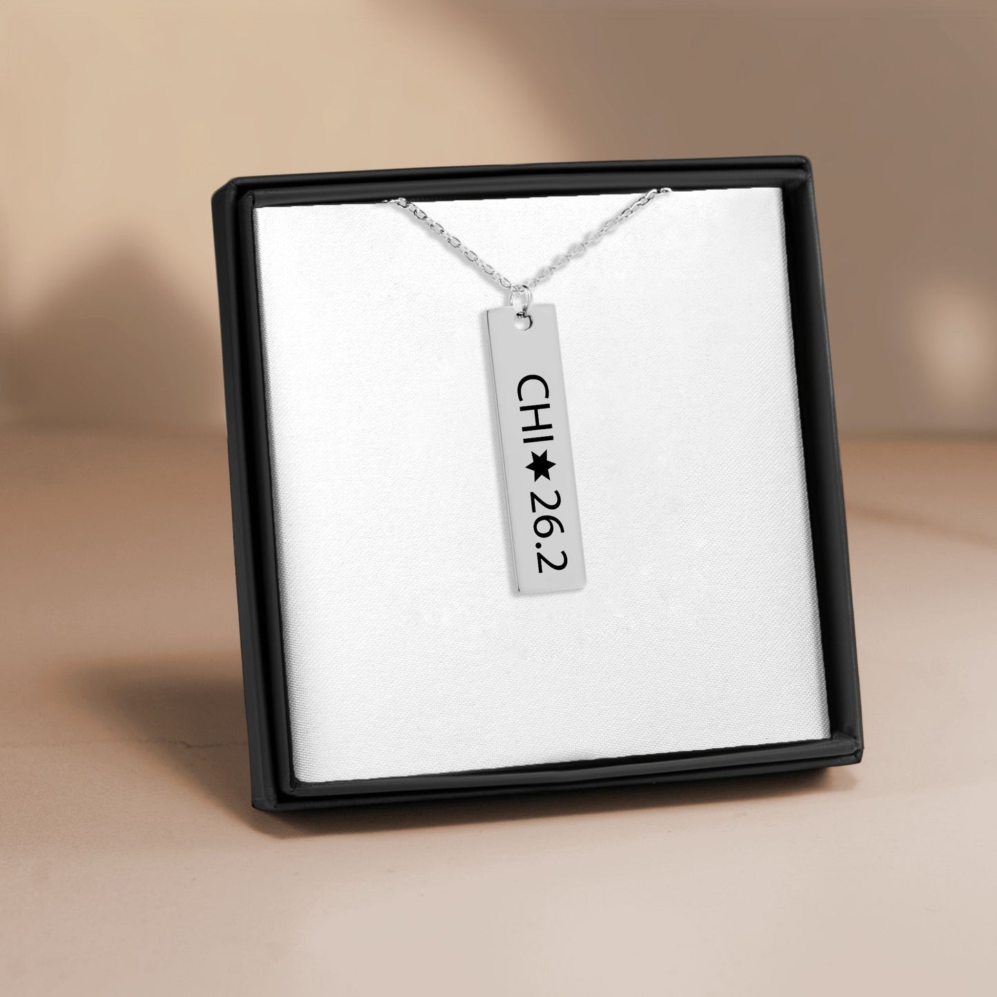 Chicago 26.2 Vertical Bar Necklace