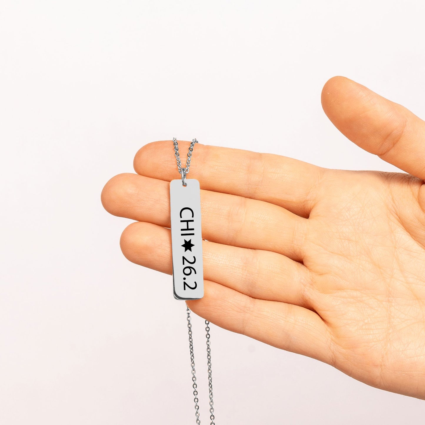 Chicago 26.2 Vertical Bar Necklace