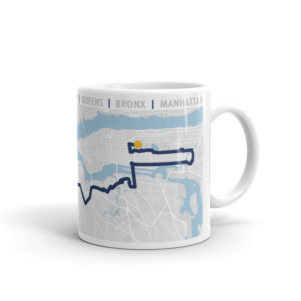 New York 26.2 White glossy mug