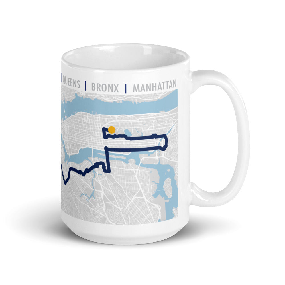 New York 26.2 White glossy mug