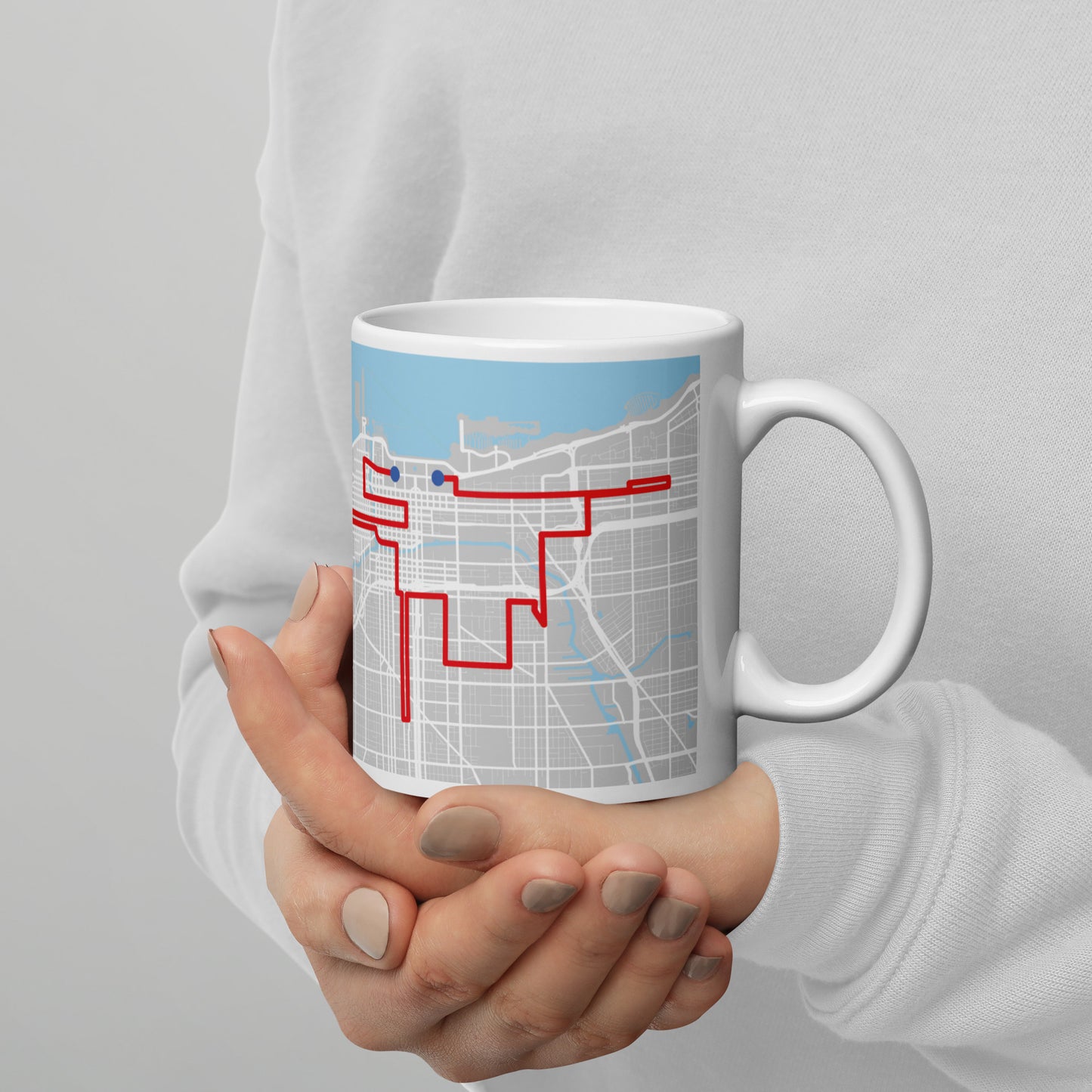 Chicago route map mug
