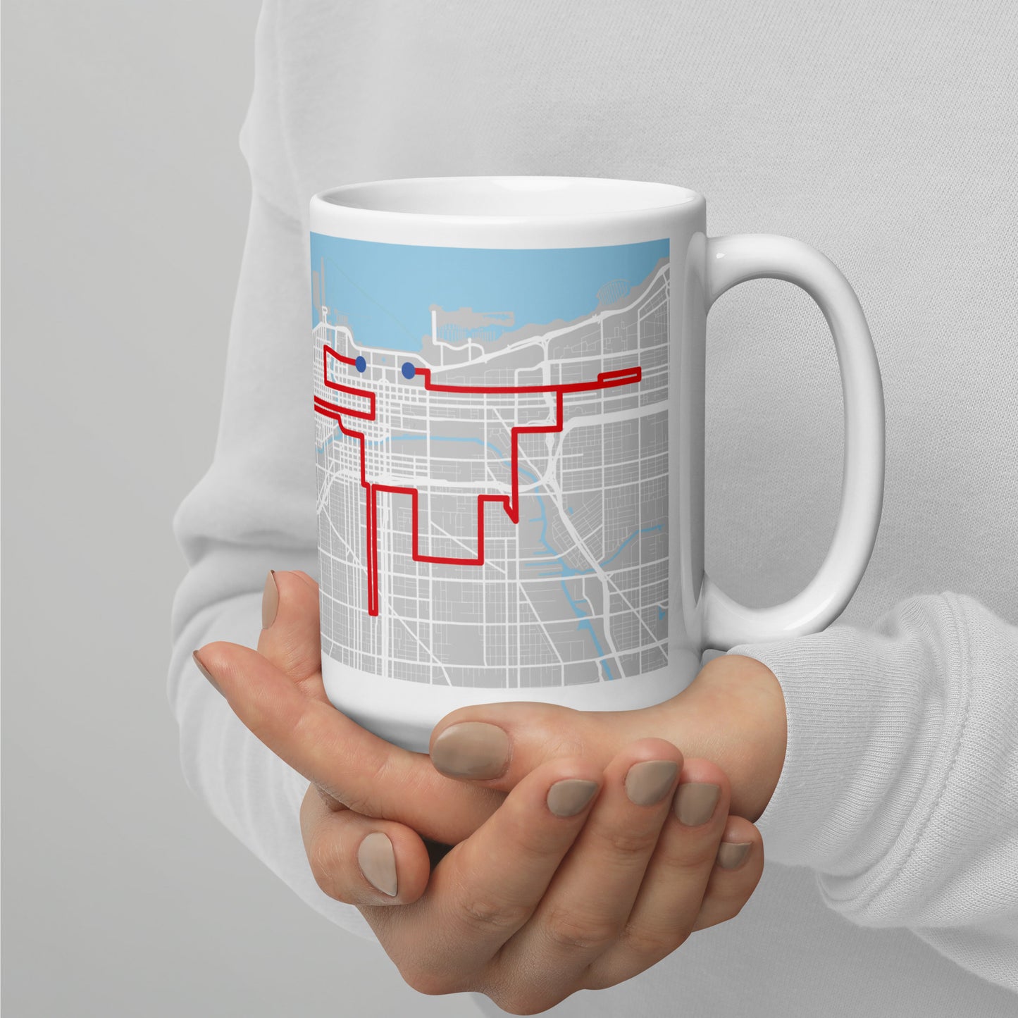 Chicago route map mug