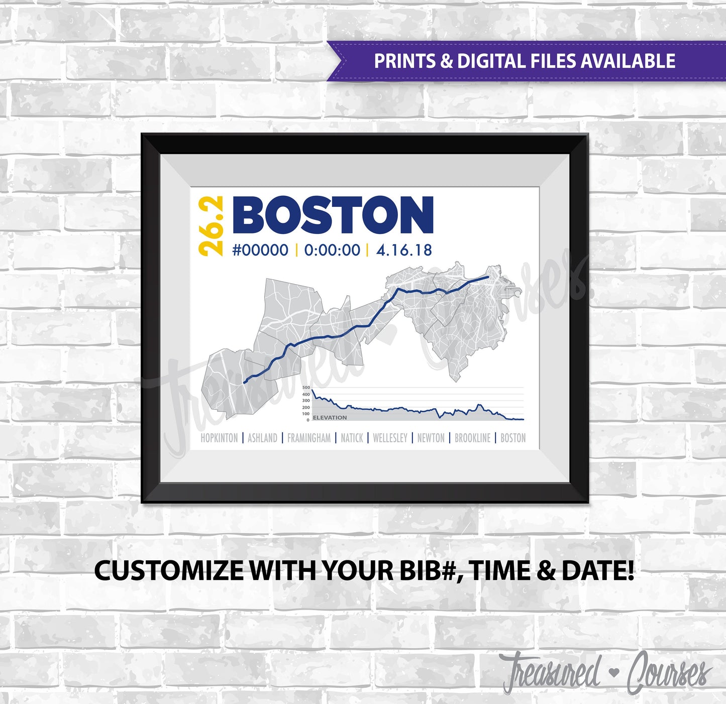 Boston 26.2 Design- File & Print options available