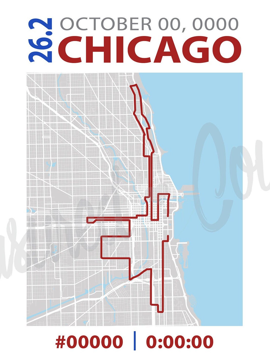 Chicago 26.2 New Design- 2022 route and past route available