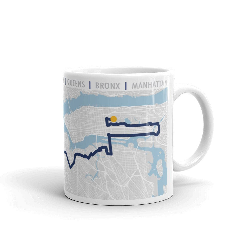 NYC 26.2 White glossy mug