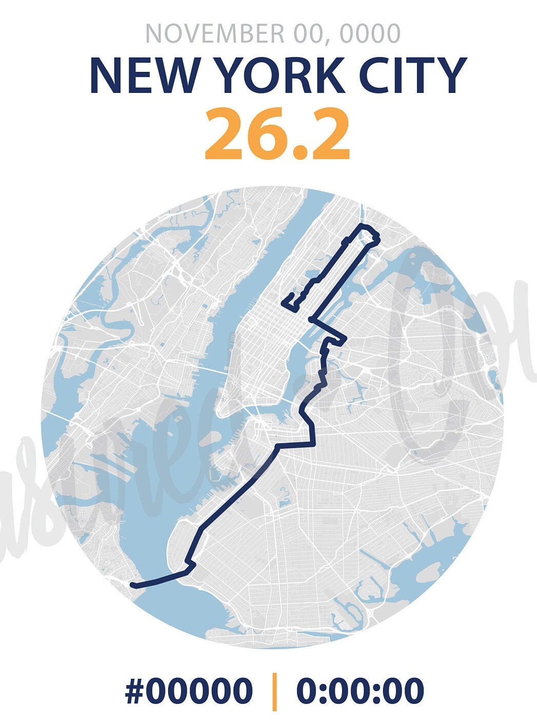 Classic New York 26.2 - Digital File & Print options available