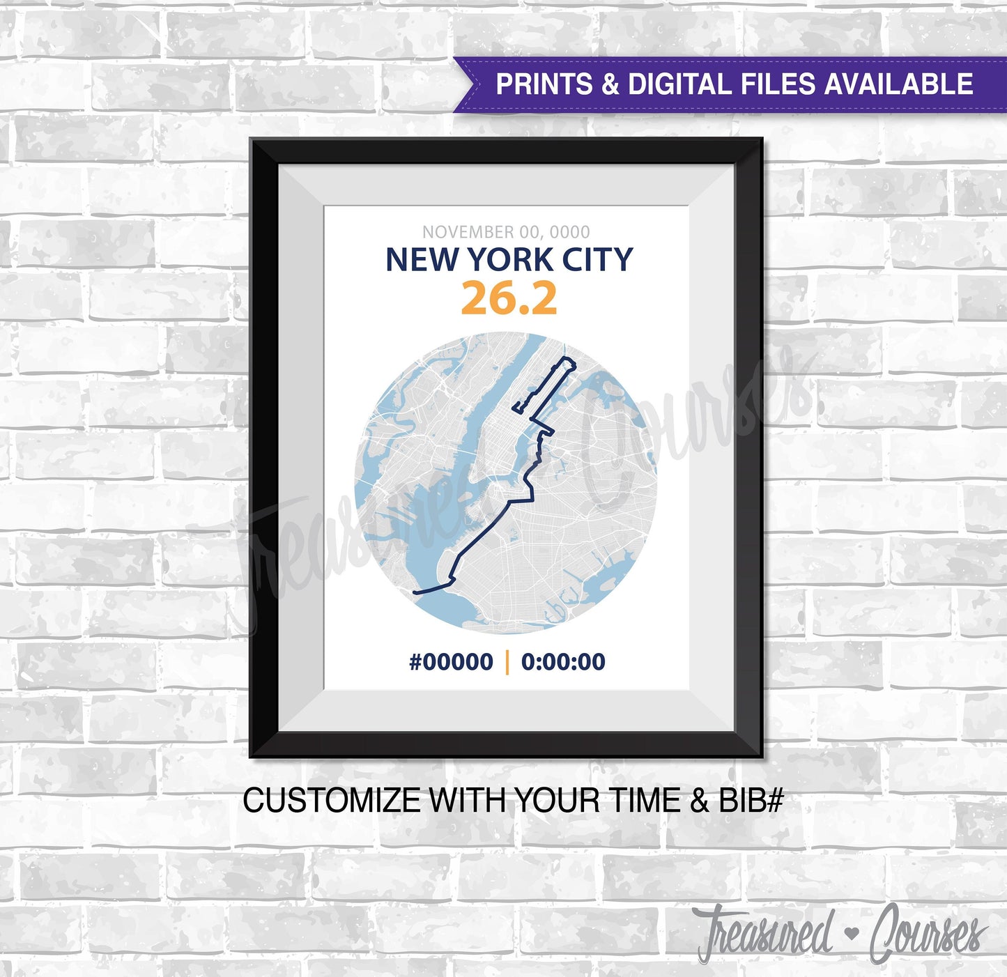 Classic New York 26.2 - Digital File & Print options available
