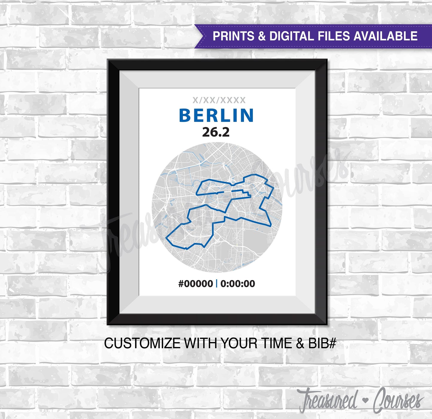Berlin 26.2 Classic Design- Digital File & Print options available