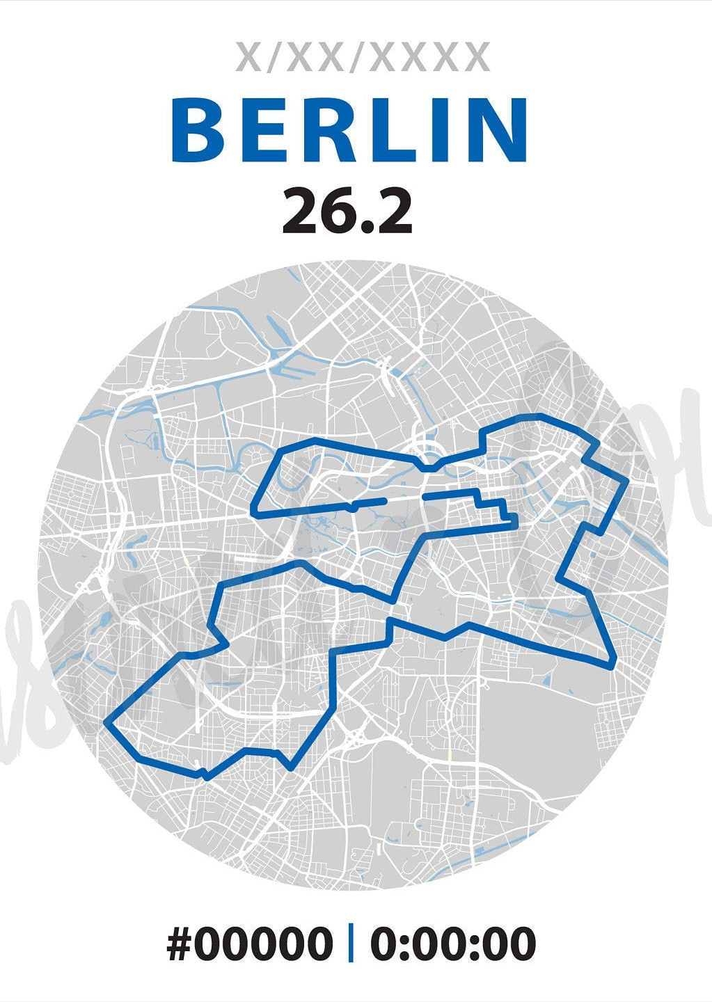Berlin 26.2 Classic Design- Digital File & Print options available