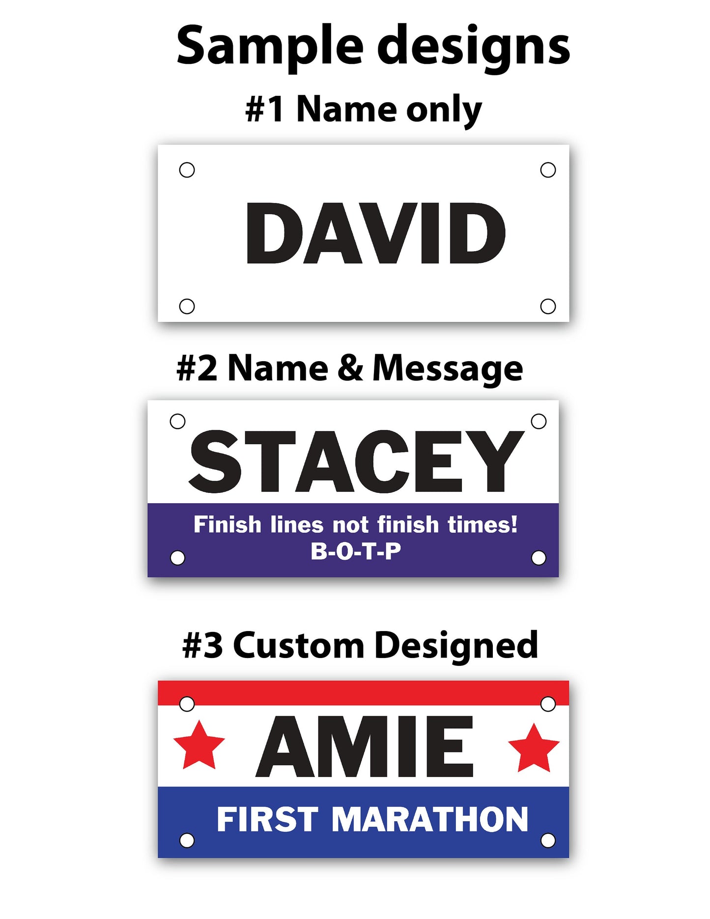 Custom Name skinny race bib **please read item details for rush processing options and how to upgrade shipping if needed faster**