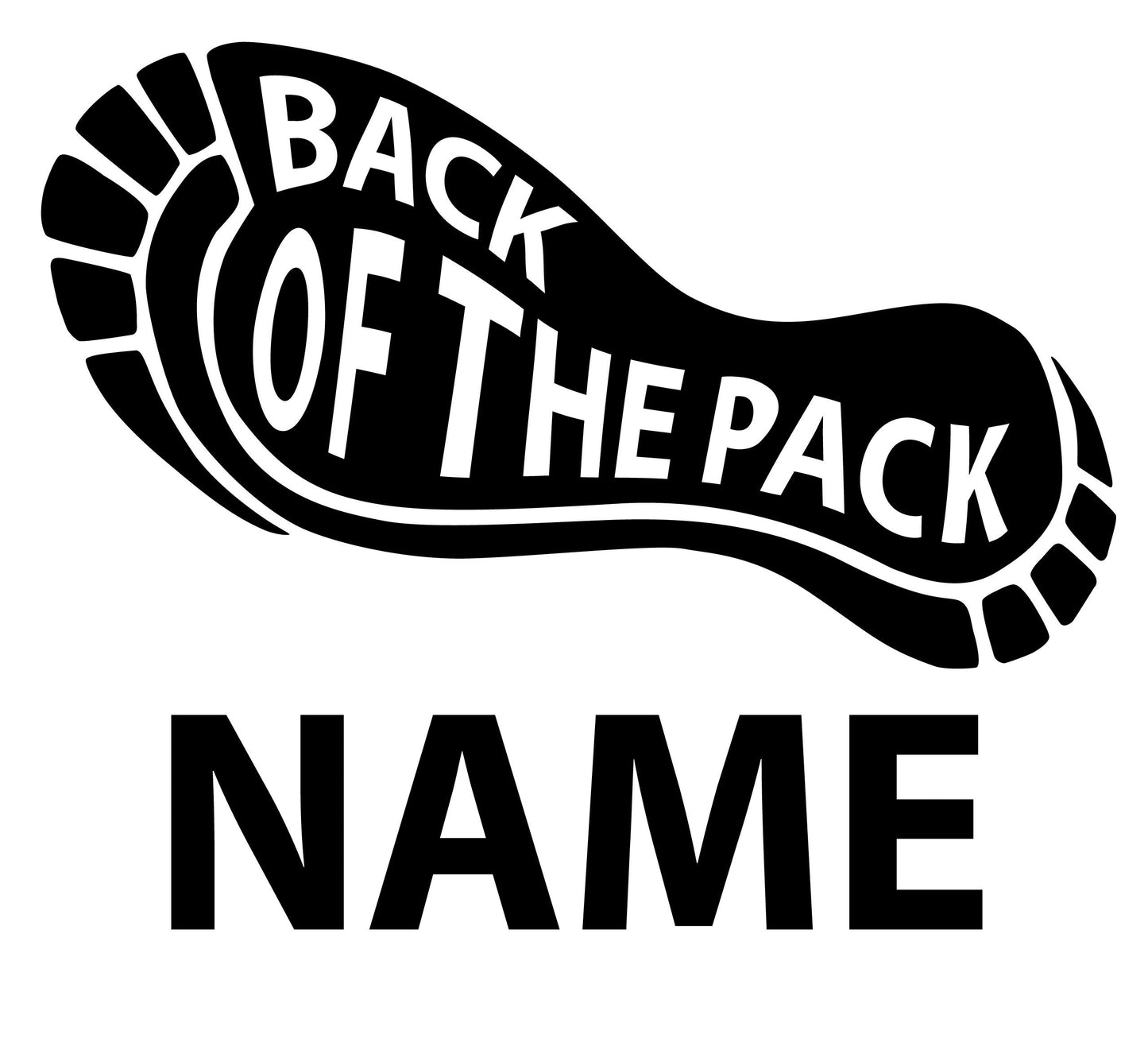BOTP logo with name- Iron-on heat transfer, to be used on running shirts