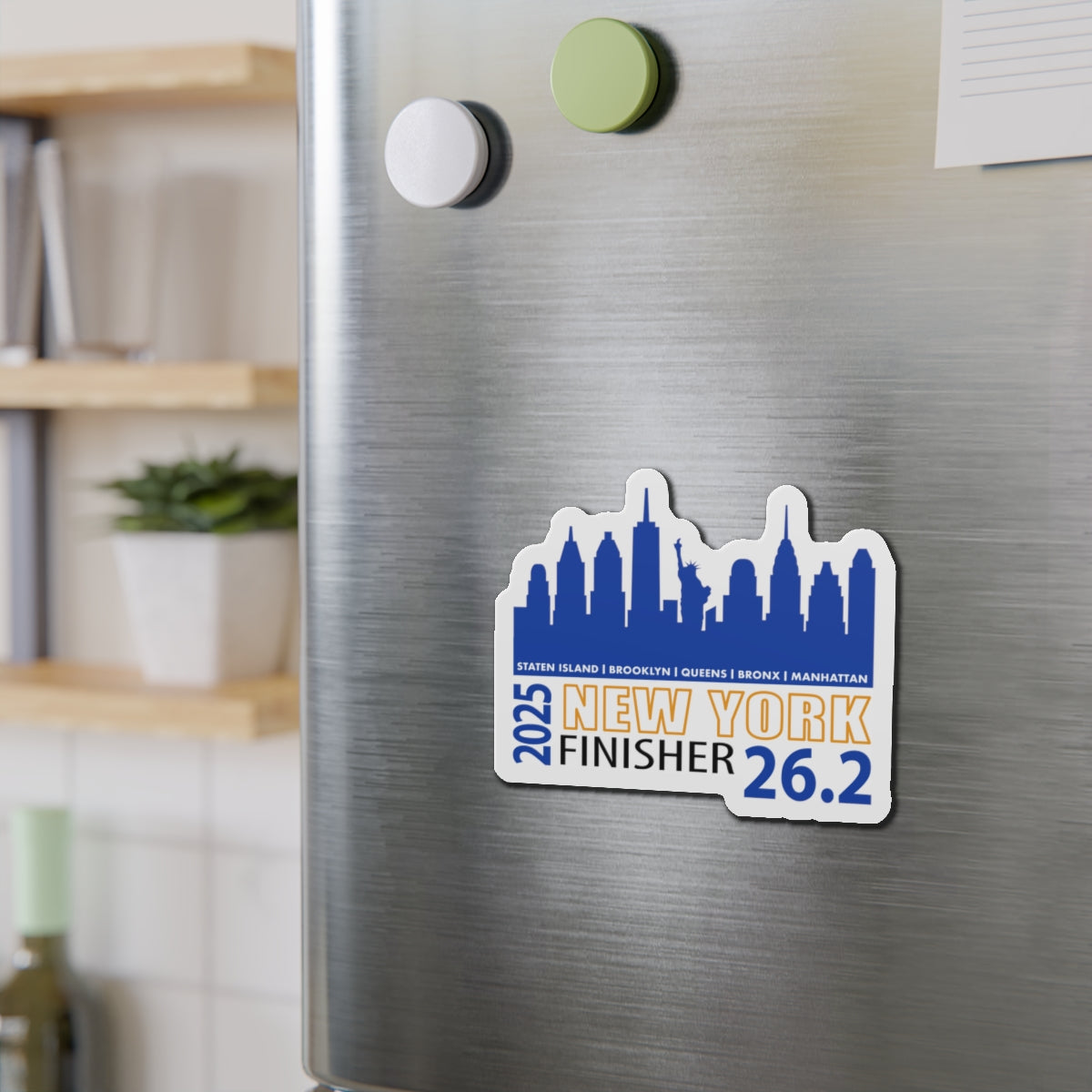 2025 NYC 26.2 Die-Cut Magnet | 2025 Race Souvenir | Ideal for Runners, Fitness Enthusiasts, Wall Art, Refrigerator Decor, Gift Idea