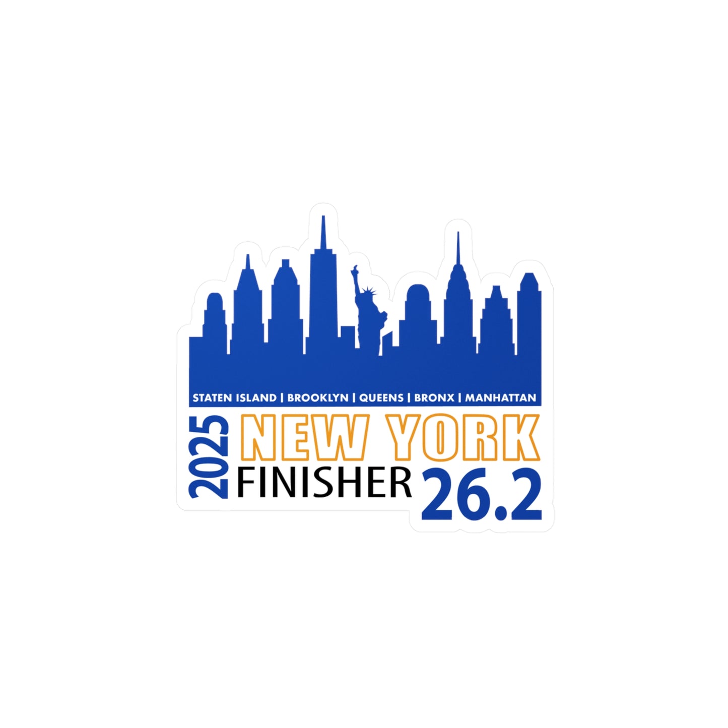 NYC 26.2 Vinyl Decal, 26.2 Sticker, Running Gift, Race Day Decor, Sports Enthusiast Vinyl