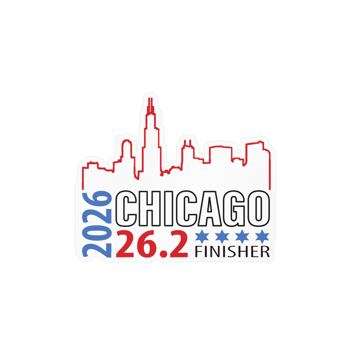 2026 Chicago 26.2 Vinyl Decal, 2025 Chicago 26.2 Sticker, Running Gift, Race Day Decor, Sports Enthusiast Vinyl