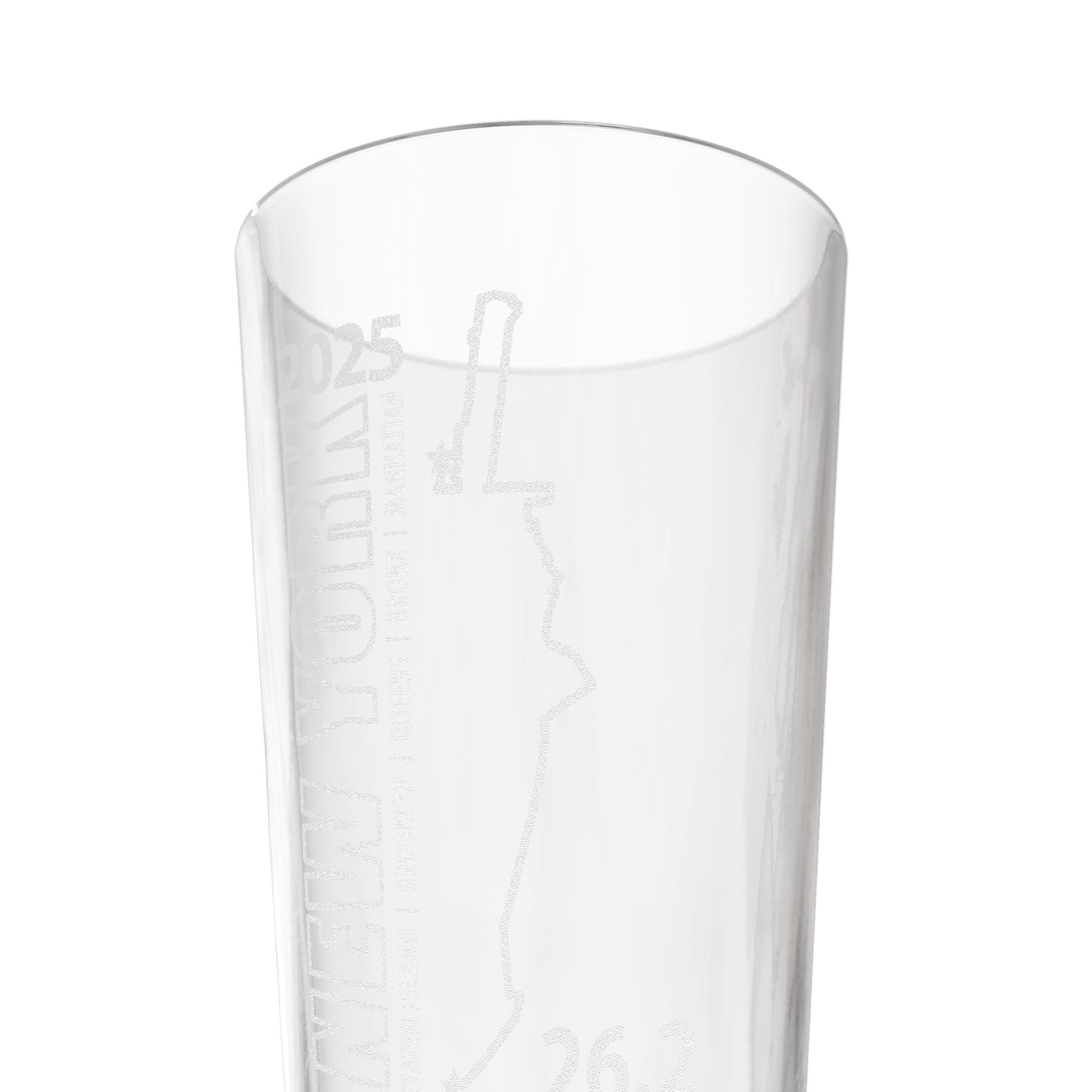 2025 NYC 26.2 Finisher Pint Mixing Glass - 16oz Engraved